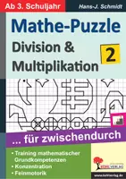 Vorschau - Arbeitsblätter - Mathe-Puzzle Division und Multiplikation Band 2 | Einmaleins, Teilen, Malrechnen, Puzzlebilder, Differenzierung | Mathematik Grundschule Klasse 3-4 Lösungen - Deckblatt
