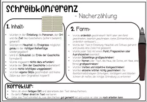 Vorschau - Arbeitsblätter - Die schriftliche Nacherzählung: Schreibplan und Schreibkonferenz - Seite 3