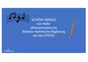Vorschau - Arbeitsblätter - Schön genug (Haller) - Liedbegleitung mit STICKs - Deckblatt