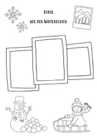 Vorschau - Stundenentwürfe - Winterferien: Schreibanlass Klasse 1 bis 4 für das Jahresheft und Tagebuch - Fotos und Postkarte - Seite 1