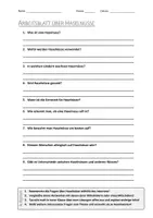 Vorschau - Arbeitsblätter - AB mit Fragen zum Thema "Haselnuss" + Lösungsblatt - Deckblatt