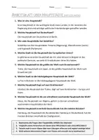 Vorschau - Arbeitsblätter - AB mit Fragen zum Thema "Hauptstadt" + Lösungsblatt - Seite 1