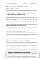 Vorschau - Arbeitsblätter - AB mit Fragen zum Thema "Hausmeister" + Lösungsblatt + Mindmap + Infografik - Deckblatt