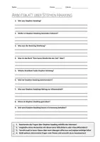 Vorschau - Arbeitsblätter - AB mit Fragen zum Thema "Stephen Hawking" + Lösungsblatt + Infografik - Deckblatt