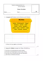 Vorschau - Test - Wortfelder Probe Deutsch (5. Klasse) - Deckblatt