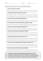 Vorschau - Arbeitsblätter - Lernposter + AB mit Fragen zum Thema "Heilige Drei Könige" + Lösungsblatt + Mindmap + Infografik - Seite 1