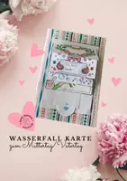 Vorschau - Mal- und Bastelvorlagen - Wasserfall Karte zum Muttertag/Vatertag - Deckblatt