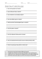 Vorschau - Arbeitsblätter - AB mit Fragen zum Thema "Helsinki" + Lösungsblatt - Deckblatt
