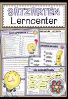 Vorschau - Fördermaterial/Inklusion - SATZARTEN (Satzlehre) - Lerncenter / Lerntheke (4./5. Schulstufe) - Deckblatt