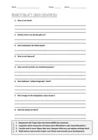 Vorschau - Arbeitsblätter - AB mit Fragen zum Thema "Herd" + Lösungsblatt + Mindmap + Infografik - Deckblatt