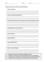 Vorschau - Arbeitsblätter - Lernposter + AB mit Fragen zum Thema "Himmel" + Lösungsblatt + Infografik - Seite 1