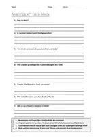 Vorschau - Arbeitsblätter - AB mit Fragen zum Thema "Hindi" + Lösungsblatt - Deckblatt