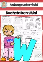Vorschau - Arbeitsblätter - Buchstaben Mini-Heft zum W (Buchstabenheft/Buchstabeneinführung) - Deckblatt