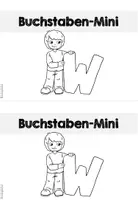Vorschau - Arbeitsblätter - Buchstaben Mini-Heft zum W (Buchstabenheft/Buchstabeneinführung) - Seite 1