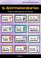 Vorschau - Fördermaterial/Inklusion - 16 Affirmationskarten - positive Affirmationen für Kinder - Deckblatt