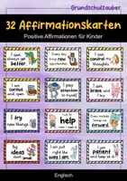 Vorschau - Fördermaterial/Inklusion - 32 affirmation cards - positive affirmations (English) - Deckblatt