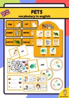 Vista previa - Juegos / Gamificación - Pets- vocabulary activities - Portada