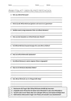 Vorschau - Arbeitsblätter - Lernposter + AB mit Fragen zum Thema "Alfred Hitchcock" + Lösungsblatt + Infografik - Seite 1