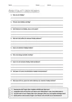 Vorschau - Arbeitsblätter - AB mit Fragen zum Thema "Hobby" + Lösungsblatt + Infografik - Deckblatt