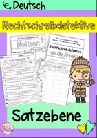 Vorschau - Arbeitsblätter - Rechtschreibdetektive Satzebene - Deckblatt