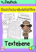 Vorschau - Arbeitsblätter - Rechtschreibdetektive Textebene - Deckblatt