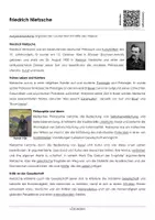 Vorschau - Arbeitsblätter - Friedrich Nietzsche - Arbeitsblatt-Lösungen mit Erklärvideo - Deckblatt