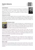 Vorschau - Arbeitsblätter - Friedrich Nietzsche - Arbeitsblatt (Infotext und Übungen) - Deckblatt