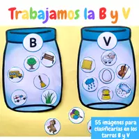 Vista previa - Tarjetas / Manipulativos - Trabajamos la B y V - Portada