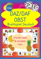 Vorschau - Spiele - DAZ DAF "Obst" - 4 spielerische Übungsmöglichkeiten | DAZ DAF Spiele & Übungen für das ganze Jahr - Seite 1