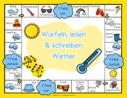 Vorschau - Spiele - Deutsch - DaZ/DaF: Brettspiel Deutsch Wortschatz "Wetter" | daz/daf spiele - daz daf grundschule - Wortschatz nach Themen - Seite 3