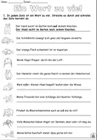 Aperçu - Feuilles d'exercices - Un mot de trop "Haustiere" allemand - Page 3
