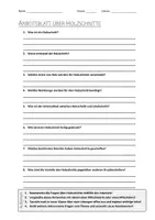 Vorschau - Arbeitsblätter - Lernposter + AB mit Fragen zum Thema "Holzschnitt" + Lösungsblatt + Mindmap + Infografik - Seite 1