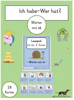 Vorschau - Spiele - Wörter mit ck Lesespiel: Ich habe...Wer hat...? - Deckblatt