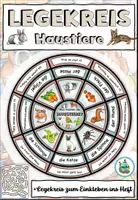 Vista previa - Juegos / Gamificación - Círculo de colocación "Was machen die Haustiere?" más hoja de ejercicios - Alemán - Portada