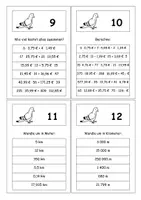 Vorschau - Aufgabenkarten - Rechenkarten zum Rechnen mit Größen in Klassen 5 und 6 - Deckblatt