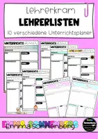 Vorschau - Lehrpläne/Lehrermaterial - Stundenplaner - Lesson Planner - Lehrerlisten - Deckblatt
