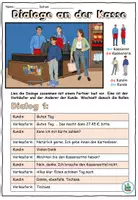 Vorschau - Arbeitsblätter - Dialoge an der Kasse - Im Supermarkt - zweifach differenziert - DaZ / DaF / Deutsch - Seite 3
