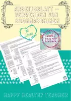 Vorschau - Arbeitsblätter - Arbeitsblatt - Verwendung von Suchmaschinen - Deckblatt