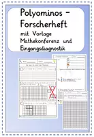Vorschau - Stationenlernen - Quadratmehrlinge bis Pentominos Forscherheft - Deckblatt
