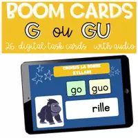Aperçu - Apprentissages en autonomie - BOOM CARDS | G dur ou doux G GU - Page de couverture