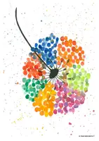 Vorschau - Stundenentwürfe - Kunststunde: Die farbenfrohe Pusteblume (A3) - Deckblatt