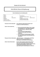 Vorschau - Stundenentwürfe - Unterrichtsbesuch Mathematik Klasse 4: Mal-Plus-Häuser - Deckblatt