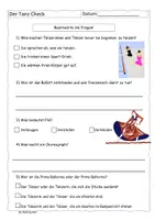 Vorschau - Arbeitsblätter - Quiz zum Tanz-Check - mit Lösungen - Deckblatt