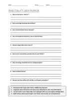 Vorschau - Arbeitsblätter - AB mit Fragen zum Thema "Horror" + Lösungsblatt + Infografik - Deckblatt
