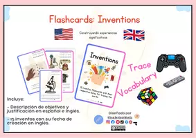 Vista previa - Refuerzo / NEE / Materiales de apoyo - Inventos 1. Vocabulary and Trace - Portada