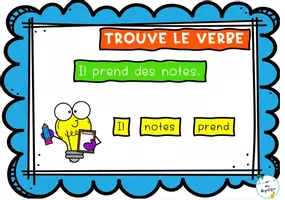 Vorschau - Spiele - GOOGLE SLIDES Identifier un Verbe SET 1 - Seite 3
