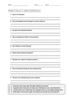 Vorschau - Arbeitsblätter - AB mit Fragen zum Thema "Hörspiele" + Lösungsblatt + Infografik - Deckblatt