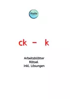 Vorschau - Arbeitsblätter - ck-k : Arbeitsblätter, Rätsel und Lückentext - Deckblatt
