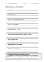 Vorschau - Arbeitsblätter - AB mit Fragen zum Thema "HTML" + Lösungsblatt + Infografik - Deckblatt