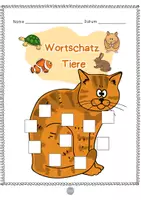 Vorschau - Spiele - Deutsch - DaZ/DaF: Mini Bastelei Deutsch Wortschatz "Tiere" | daz/daf spiele - daz daf grundschule - Wortschatz nach Themen - Seite 2